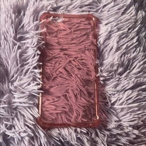 Clear pink IPhone 6+ case